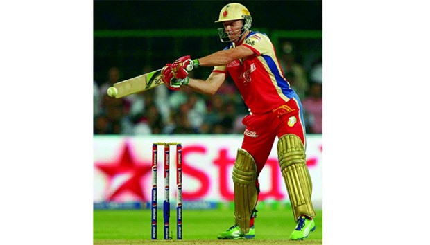 File picture of RCB batsman AB de Villiers.
