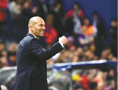 Real Madridu2019s coach Zinedine Zidane. (AFP)