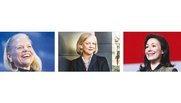 From left: Rometty, Whitman and Catz