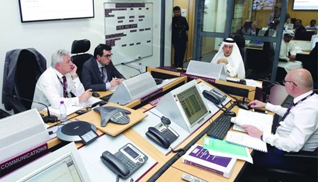 Al-Baker with the Qatar Airways Group Emergency Management Team.