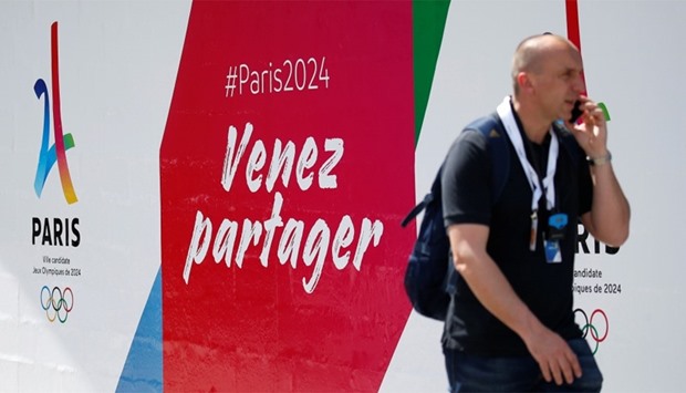 The logo of the Paris candidacy for the 2024 Olympic and Paralympic Games