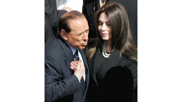 Berlusconi and former wife Veronica Lario.