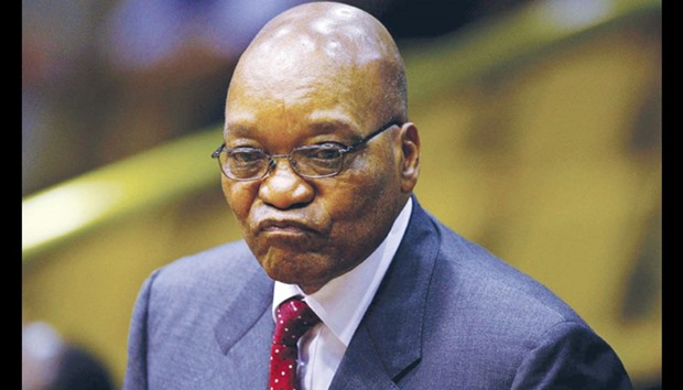 Zuma: his presidency have been rocked by allegations of influence-peddling by wealthy friends and the misuse of public funds to renovate his private home.