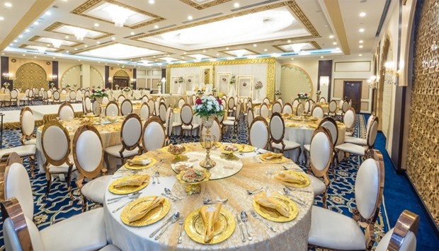 An interior of one of Ezdan Hotel's banquet halls