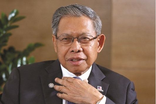 Malaysiau2019s Trade Minister Mustapa Mohamed speaks during an interview with Reuters during the Apec trade ministers meeting in Hanoi, Vietnam on Friday.