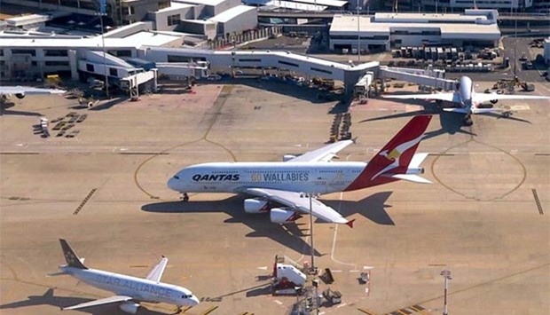A Qantas Airlines Airbus A380 moves along the tarmac towards the terminal at Sydney's International Airport in this file picture.