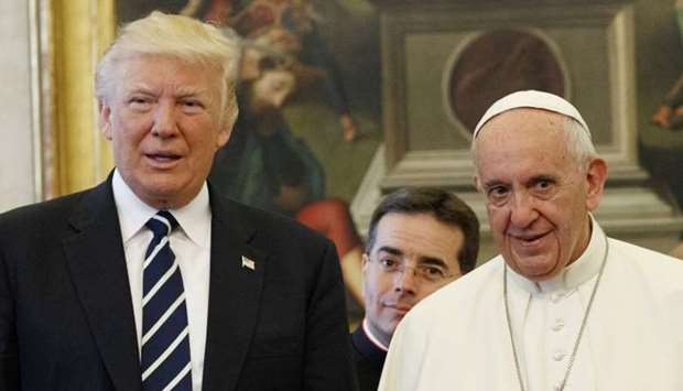 US President Donald Trump and Pope Francis meet at the Vatican