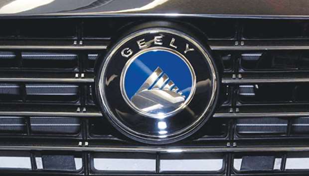 The Geely logo is shown at the Chinese automakeru2019s display during the media preview at the 2008 North American International Auto Show in Detroit. Geely, the owner of Swedenu2019s Volvo Car Group, yesterday said it would buy 49.9% of struggling Malaysian carmaker Proton from conglomerate DRB-HICOM Bhd, marking the Chinese automakeru2019s first push into Southeast Asia.