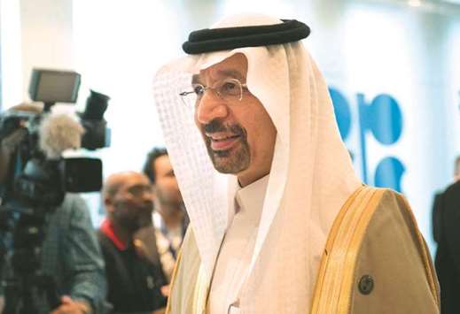 Saudi Arabiau2019s Energy Minister and Opec president Khalid al-Falih arrives at the Opec headquarters in Vienna, Austria yesterday.