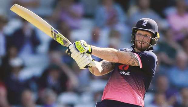 Englandu2019s Ben Stokes in action during first ODi against South Africa on Wednesday. (Reuters)