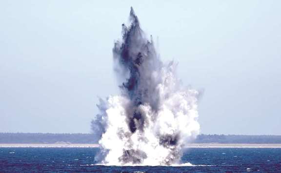World War II bombs left at sea are occasionally deliberately exploded off the coast of northern Germany.