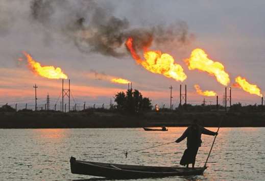 Flames emerge from flare stacks at the oil fields in Basra. Although oil hedging is common in the private sector, for example by US shale producers to lock-in revenues and airlines to guarantee a maximum price for their jet-fuel, they are rare among oil-producing countries.