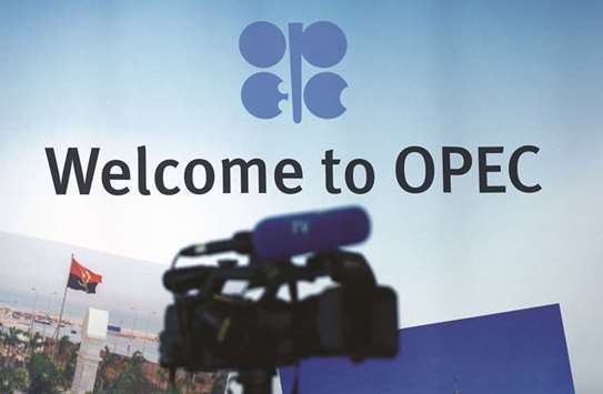A TV camera is seen inside the headquarters of the Organization of the Petroleum Exporting Countries (Opec) in Vienna on May 24. The organisation will face the test of defending market share and generating revenue growth as it transitions from the curbs, Goldman Sachs said in a May 25 report.
