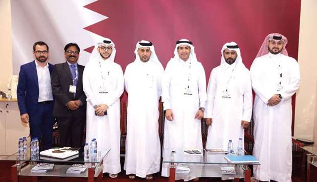 Members of participating Qatari companies at the Index Design Series held in Dubai.