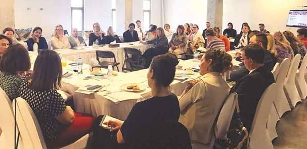An ETC meeting, organised by Qatar Museums, in progress at the Doha Fire Station.