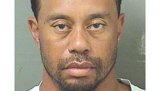 Tiger Woods appears in a booking photo released by Palm Beach County Sheriffu2019s Office in Palm Beach, Florida, yesterday. (Reuters)