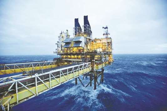 A section of the BP ETAP (Eastern Trough Area Project) oil platform in the North Sea, around 100 miles east of Aberdeen, Scotland (file). Pumping crude from seabeds thousands of feet below water is turning cheaper as producers streamline operations and prioritise drilling in core wells, according to Wood Mackenzie.
