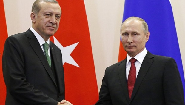 Russian President Putin and Turkish counterpart Erdogan