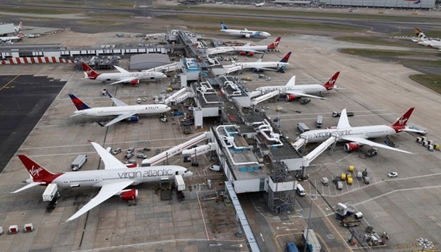 A general view of Terminal 3 at Heathrow Airport.