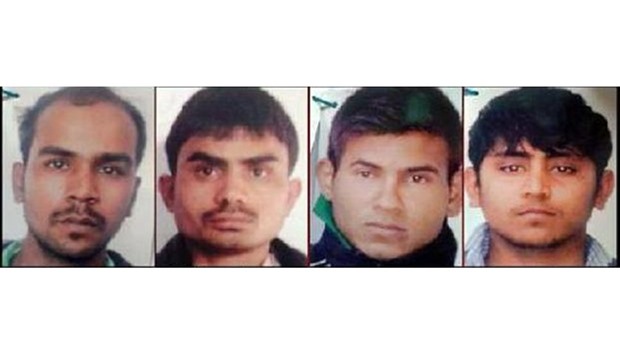 The convicts (L to R) : Mukesh Singh, Akshay Thakur, Vinay Sharma, Pawan Gupta
