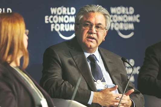 Abraaj founder Arif Naqvi speaks during a panel session at the World Economic Forum (WEF) in Davos, Switzerland, on January 22, 2016. The firm manages almost $14bn for institutions and supranational agencies from the US, UK and other countries. Naqvi had become a regular at the World Economic Forum in Davos. Thatu2019s precisely why the allegations are so damaging for the broader industry, said one top dealmaker in the region.