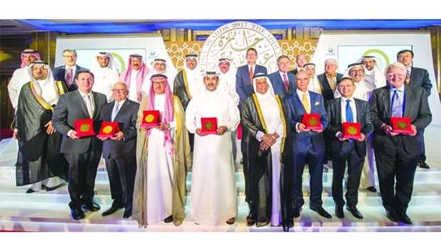 HE al-Attiyah with the 2017 recipients of The Al-Attiyah Awards in different categories.