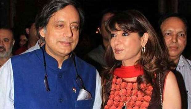 Shashi Tharoor with Sunanda Pushkar. File picture