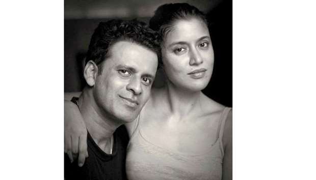 LIFE PARTNER: Manoj Bajpayee with his wife Neha, a former actor as well.