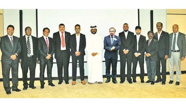 IIA Qatar members with Haque during the seminar on blockchain.