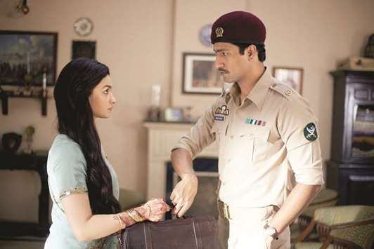 DECEPTION: Alia Bhatt plays Sehmat, (Indian) wife to Vickey Kaushal, who plays Iqbal Syed, a Pakistani army man.