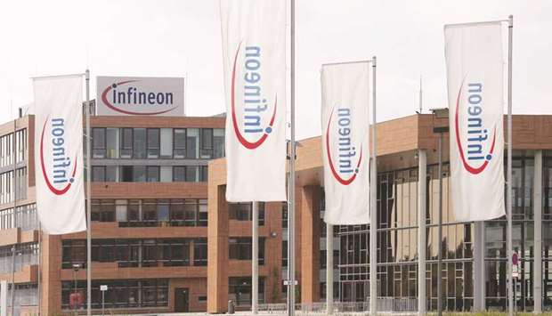 The headquarters of Infineon in Munich, Germany. Infineon plans to build a $1.9bn chip facility in Austria, opting to add capacity in Europe rather than in Asia given trade and political uncertainty there.