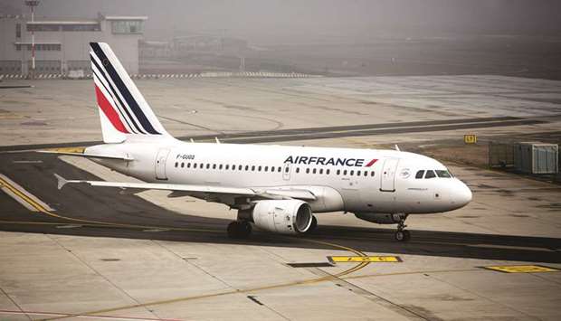 An Airbus A318 passenger aircraft, operated by Air France-KLM Group, taxis at Venice Marco Polo Airport  in Italy (file). Air France lags behind its major European rivals by just about every financial measure, from productivity to profit.