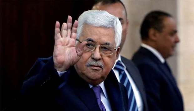 Palestinian President Mahmud Abbas is pictured in Ramallah earlier this month.