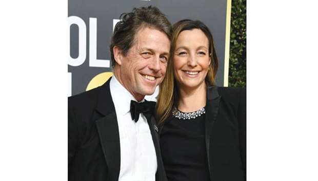 Hugh Grant and Anna Eberstein: to wed soon