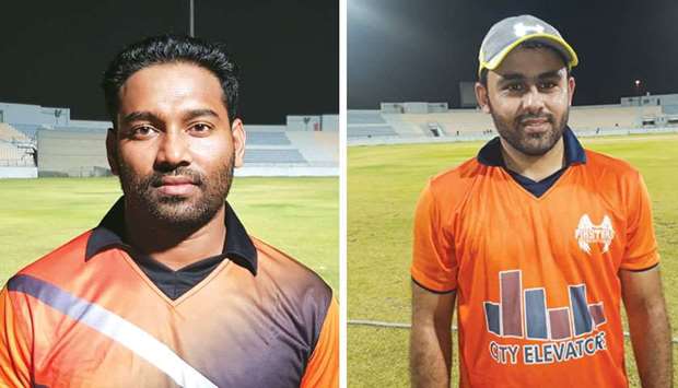 Sherin of Selex and Talha (right) of Masters Club were adjudged Man of the Match in their respective matches.