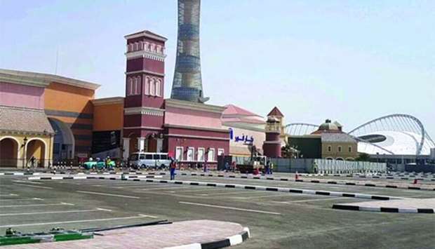 The parking lot at Villaggio mall. 