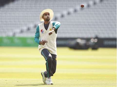 Pakistanu2019s Mohamed Amir during a net session at Lordu2019s in London yesterday. (Reuters)