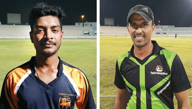 Tharuka of Garvey Lions and Rasmi (right) of Redco were adjudged Man of the Match in their respective matches.