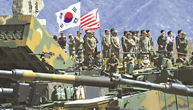 US has around 25,000 troops stationed along the Korean Peninsula.