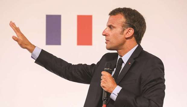 Macron: outlined a series of small initiatives.