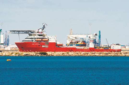 The Seabed Constructor ship, being used in the search for missing MH370.