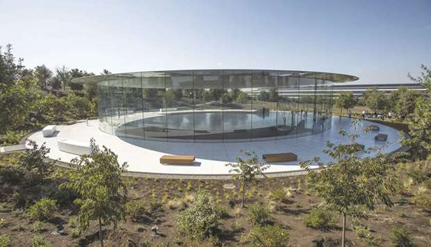 The Steve Jobs Theater on the Apple Inc campus in Cupertino.  Appleu2019s hometown of Cupertino is considering a tax to improve housing and transportation, according to Vice Mayor Rod Sinks.