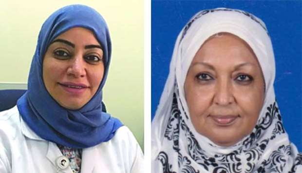 Dr Salwa Abuyaqoub (left) and Dr Amal Abu Bakr Arbab.