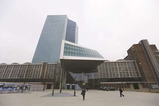 A view of the ECB headquarters in Frankfurt. The cost of crude and a weaker euro are also set to bolster a more significant set of numbers out in June u2014 new ECB projections that will help policy makers determine whether the time has come to scale back asset purchases.