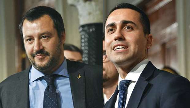Salvini (left) and Di Maio