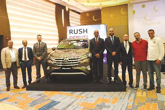 AAB and Toyota officials at the launch of the new Toyota Rush recently.