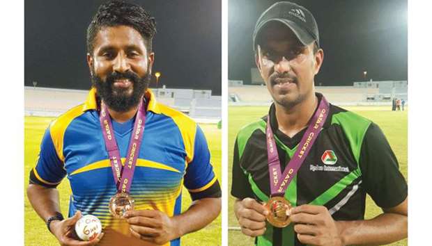 Sandeep of United Challengers scalped six Tusker Club wickets for his Man of the Match award, while Rasmy (right) of Redco scored 85 runs and took two wickets against Al Khor Community for his award.
