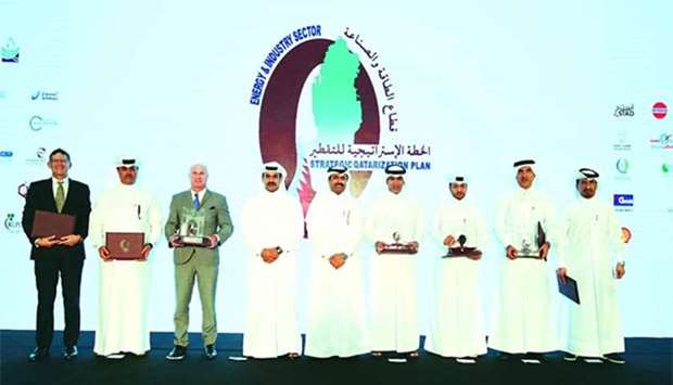 The Energy and Industry sectoru2019s 10th Annual Qatarisation Awards were presented by HE al-Sada in the presence of al-Kaabi to honour companies that have shown excellence in the field of Qatarisation during 2017.