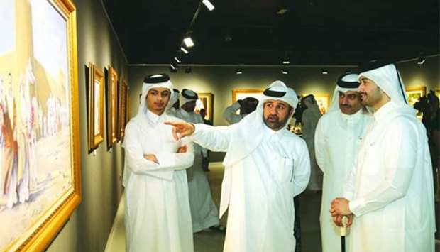 Qatari dignitaries attend the exhibition along with Katara's Dr al-Sulaiti.