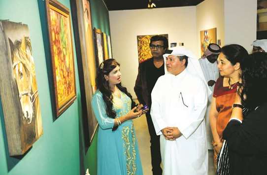 Dignitaries undertake a tour of the exhibition.